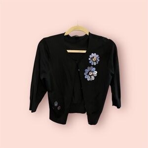 August Silk Black Petite Lightweight Cardigan